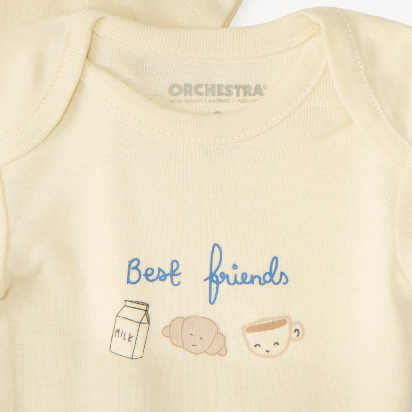 Lot de 7 bodies uni imprimé fantaisie pour bébé  