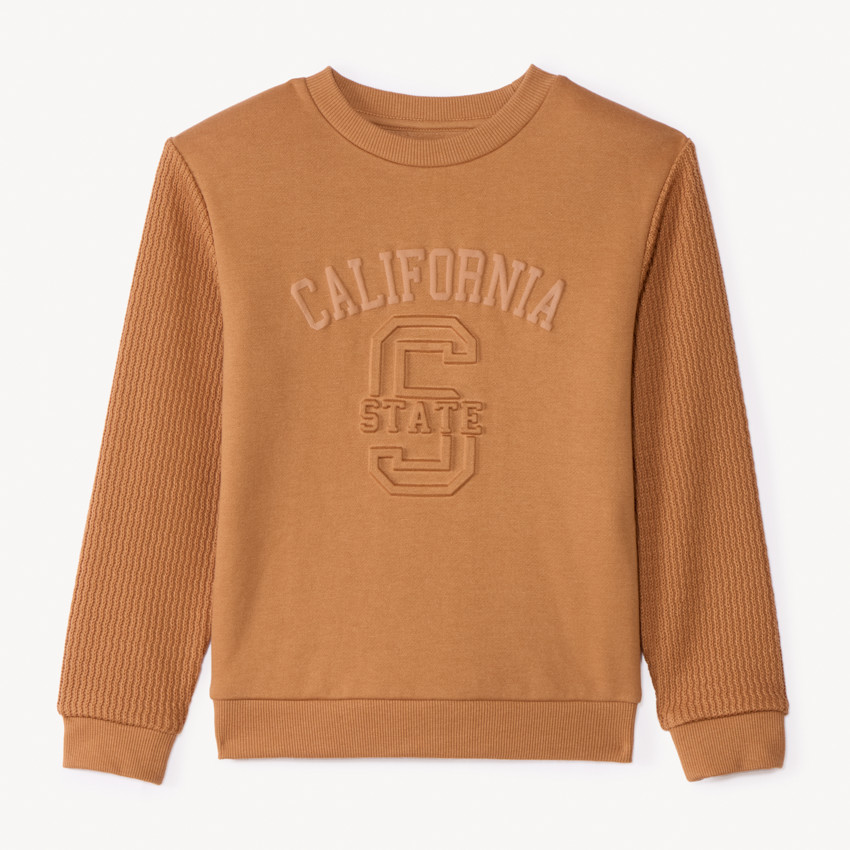 Pull manches longues à puffed print fantaisie pour garçon