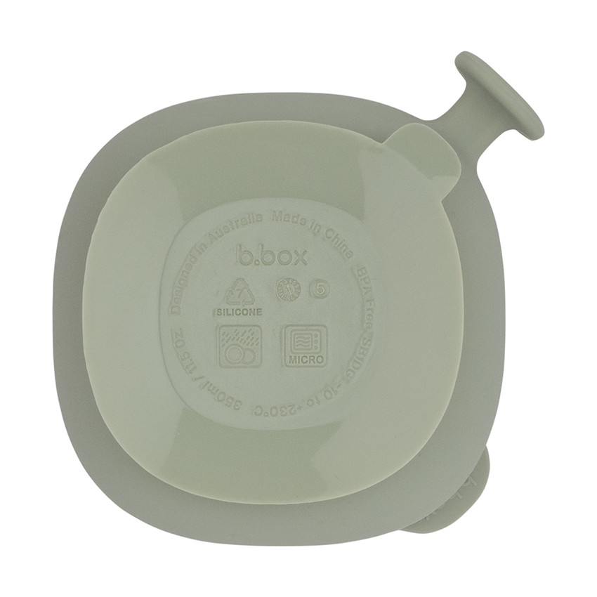 Bol en silicone avec ventouse et couvercle Sage 