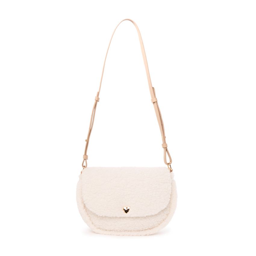Sac bandoulière en sherpa moutonnée pour fille  