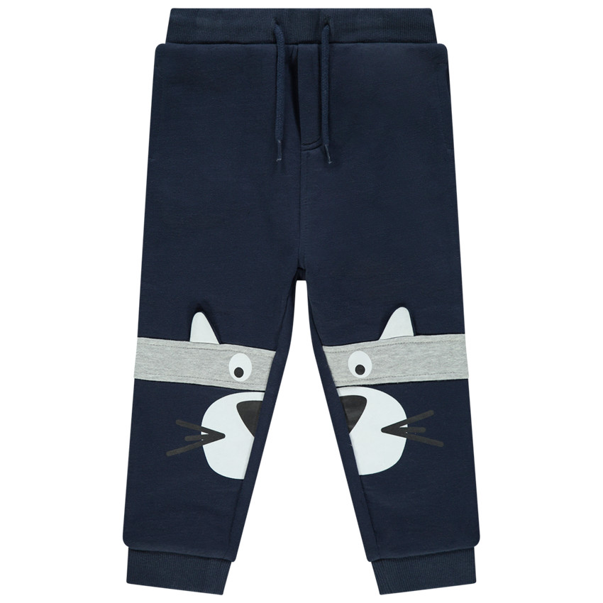 Pantalon de jogging ludique en molleton print loup pour bébé garçon 