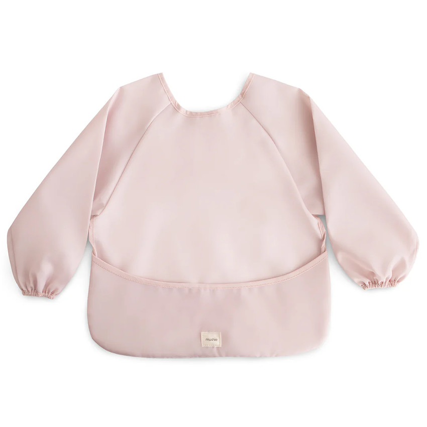 Bavoir imperméable manches longues Blush