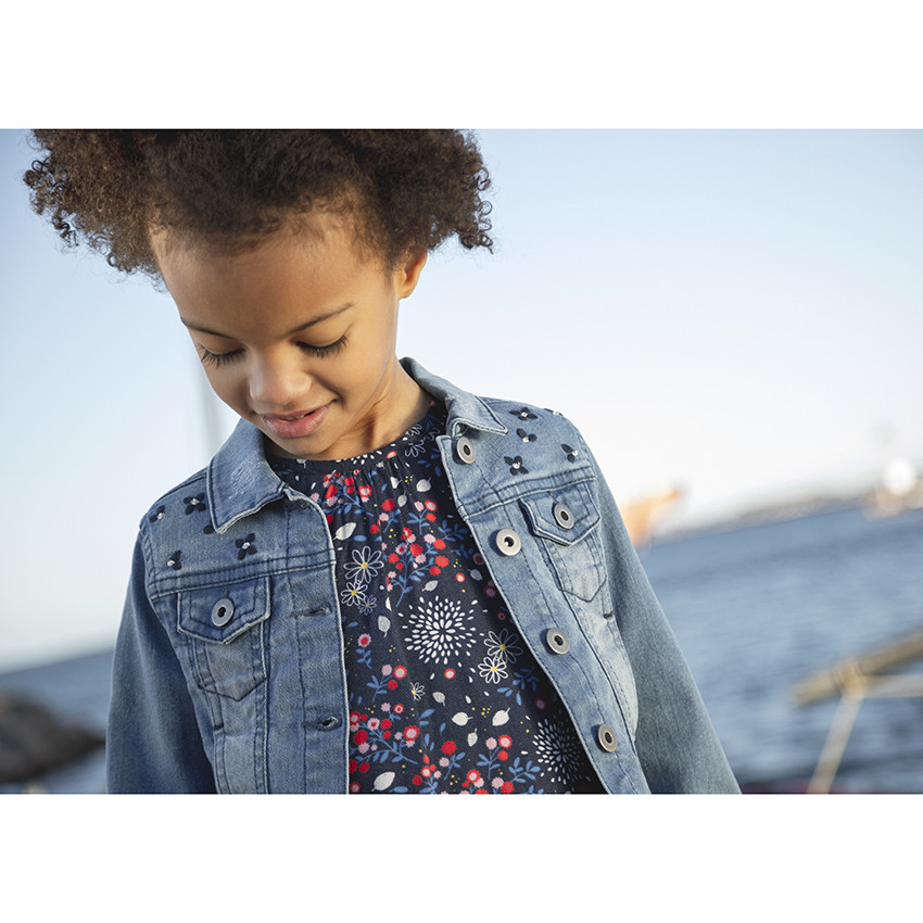 Robe manches courtes à imprimé floral pour enfant fille 