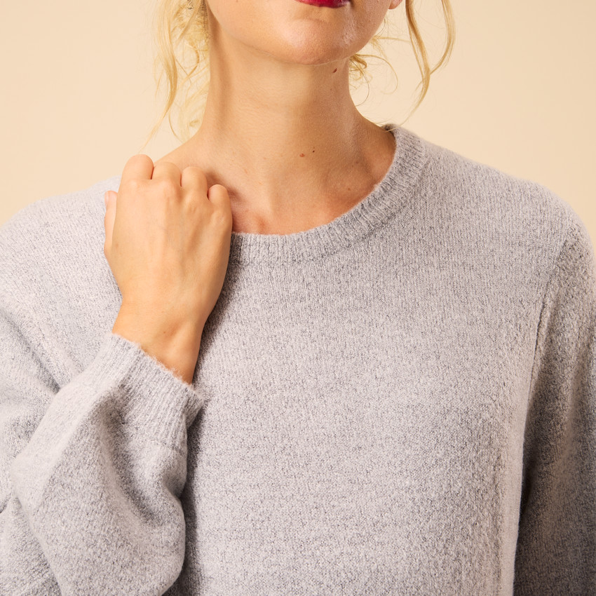 Robe longue en tricot uni pour femme 