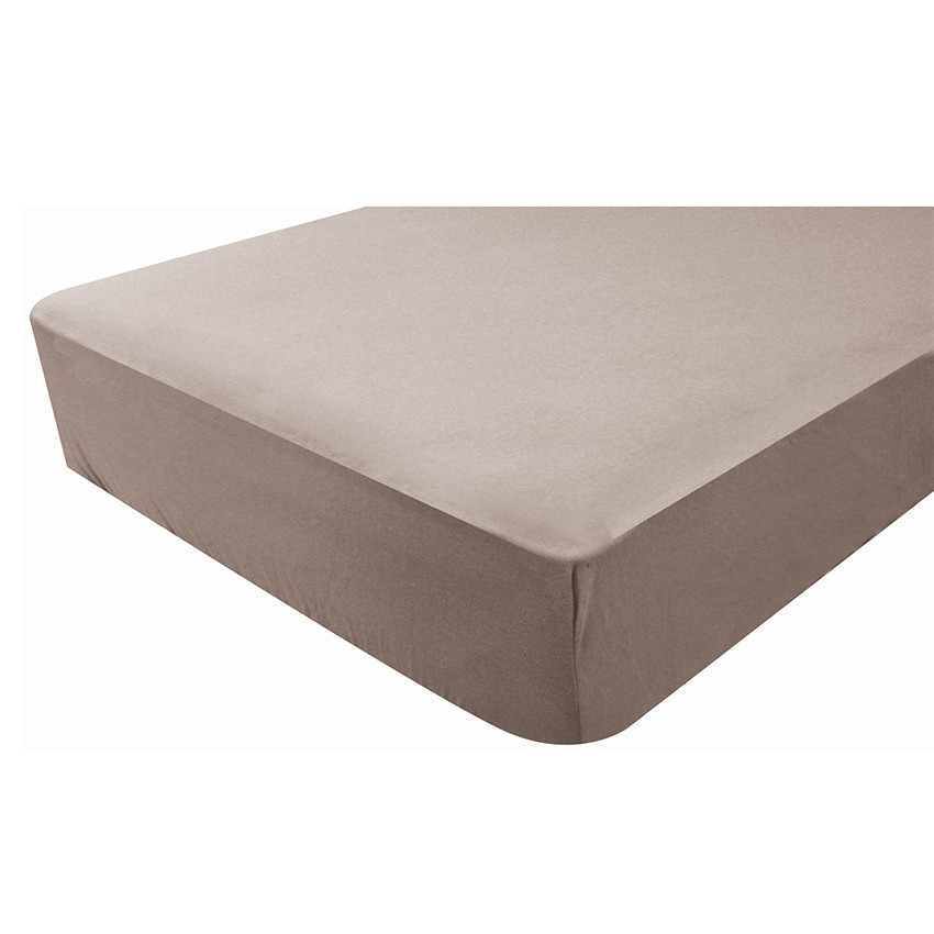 Drap housse imperméable 60 x 120 cm - Taupe 