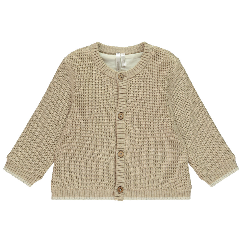 Gilet manches longues en tricot nid d&#39;abeille pour bébé
