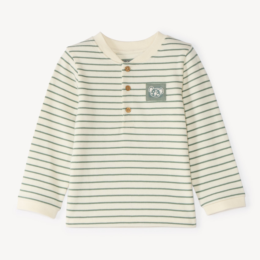Polo bébé garçon manches longues à rayures