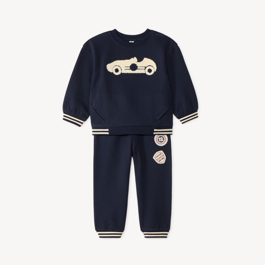 Ensemble de jogging bébé garçon broderie bouclette voiture
