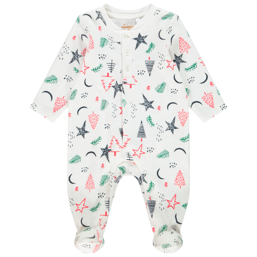 Dors-bien en velours à imprimé esprit Noël pour bébé garçon 
