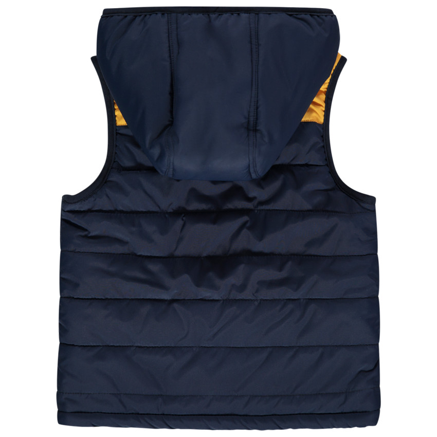 Doudoune sans manches à capuche et poches zippées 