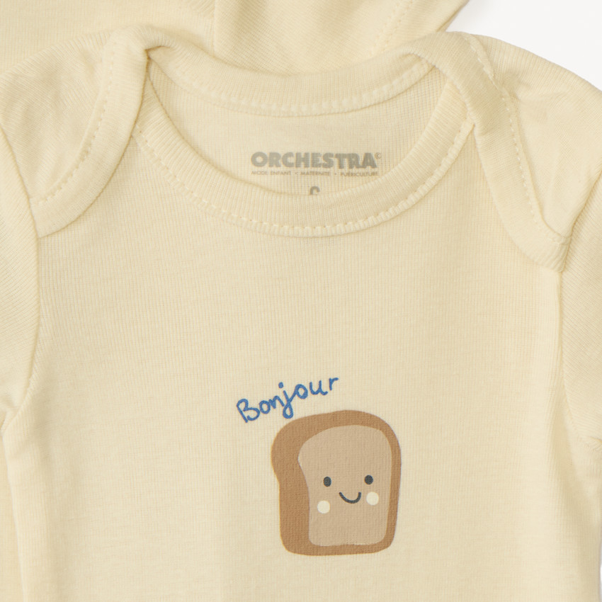 Lot de 7 bodies uni imprimé fantaisie pour bébé  