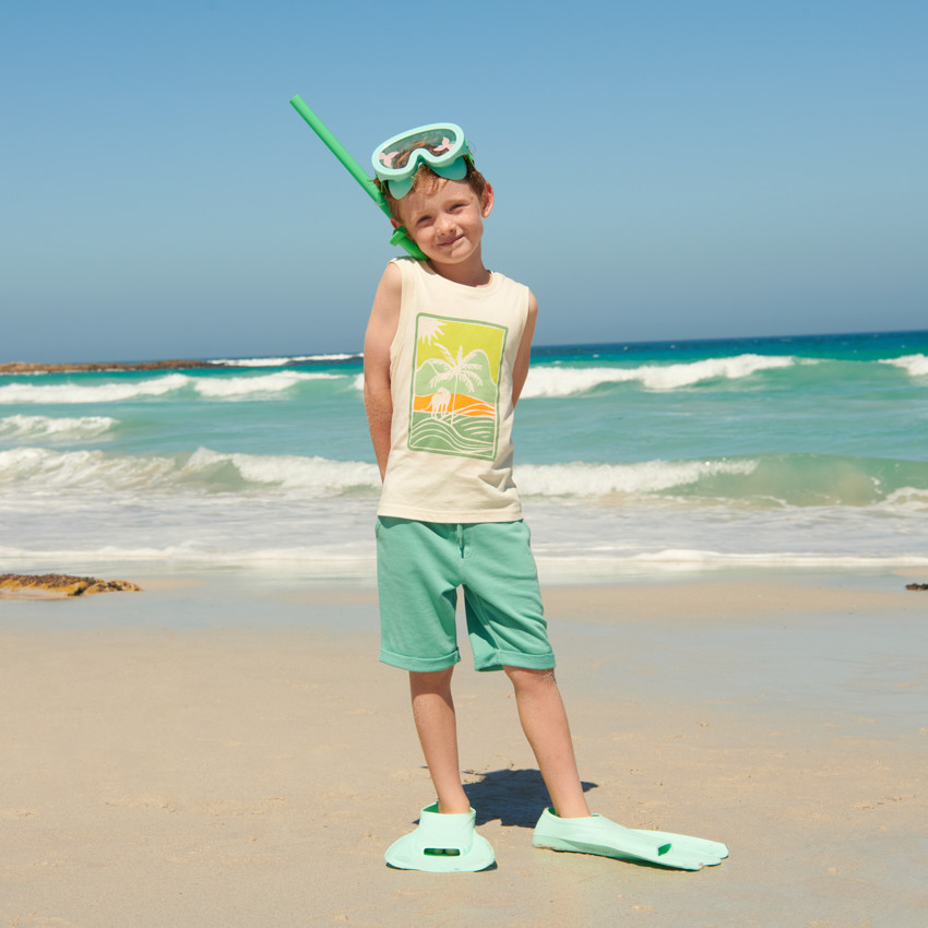 Débardeur en jersey motifs fantaisie pour garçon 