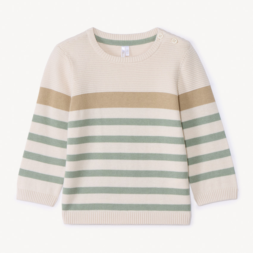 Pull rayé en tricot fantaisie pour bébé garçon