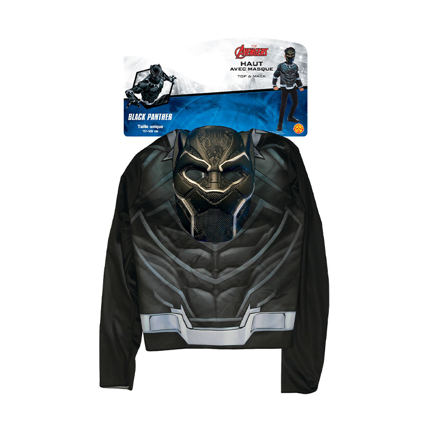 Set de déguisement top + masque Black Panther Marvel