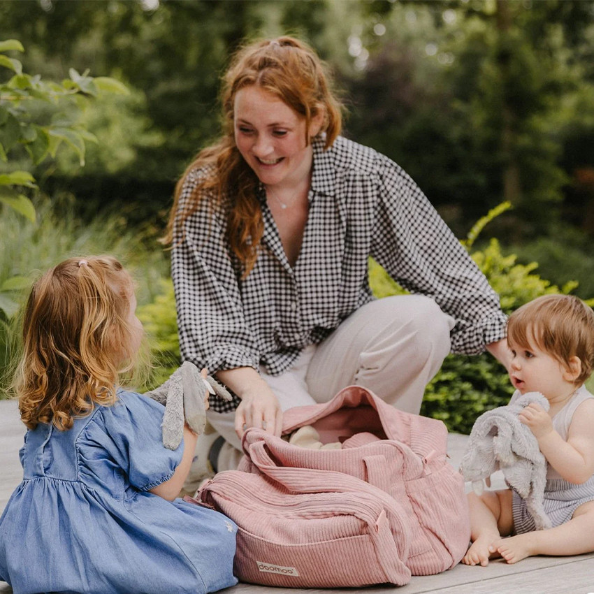 Sac à langer Fluffy Corduroy Corail 