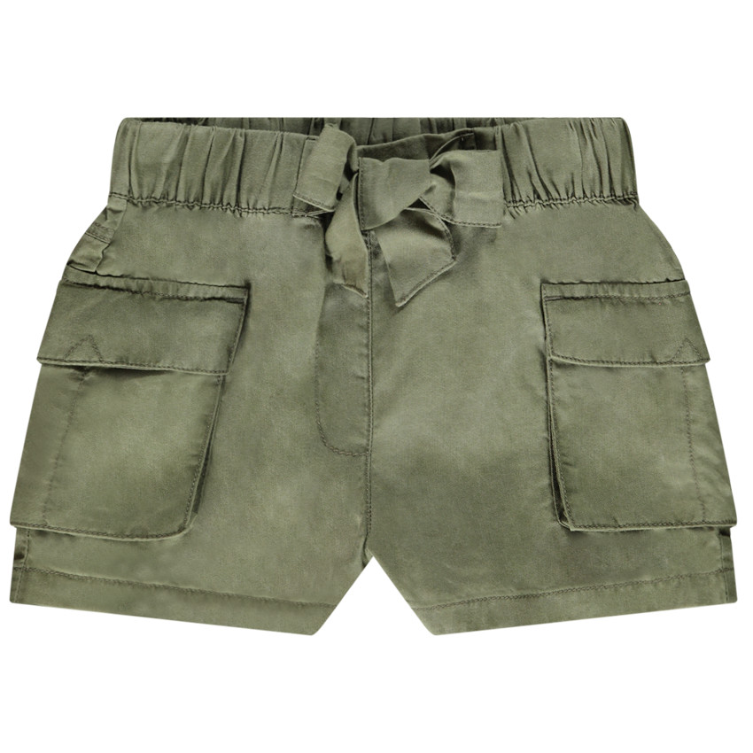 Short style cargo en lyocell avec poches pour fille