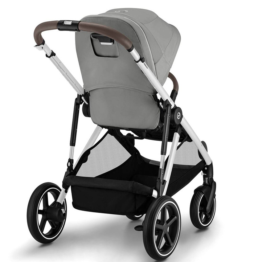 Poussette Gazelle S single/double - Châssis silver / Siège Stone Grey 