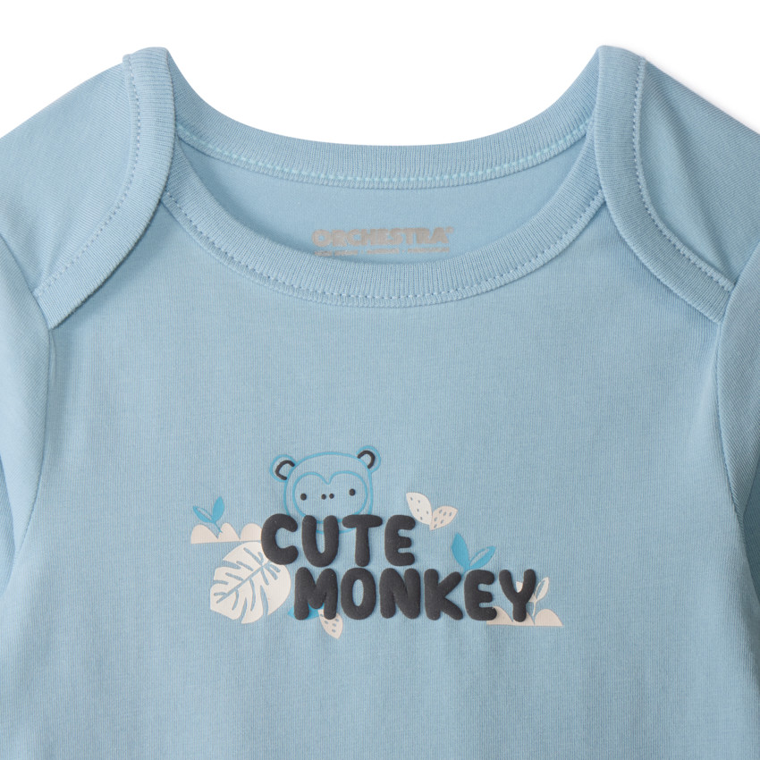 Lot de 5 bodies manches longues fantaisie pour bébé garçon avec ouvertures différentes selon l'âge 