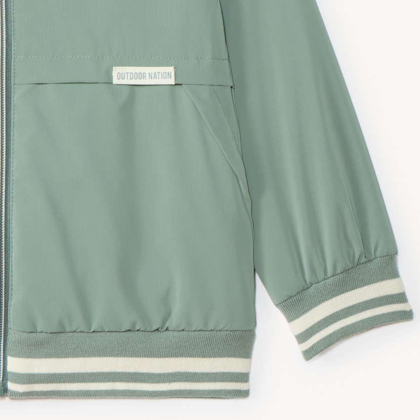 Coupe-vent garçon zippé à capuche imperméable 