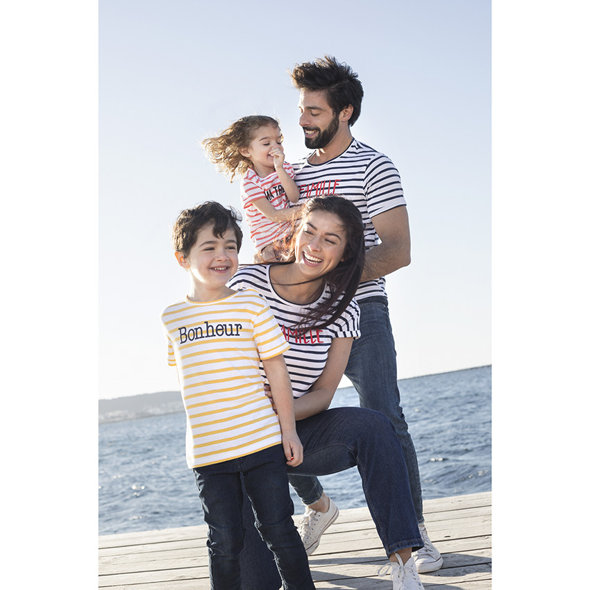 T-shirt marinière à manches courtes pour homme 