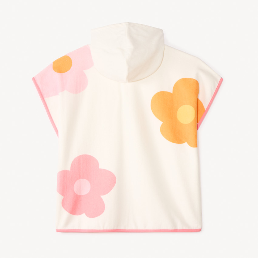 Cape de bain imprimé fleuri pour fille  