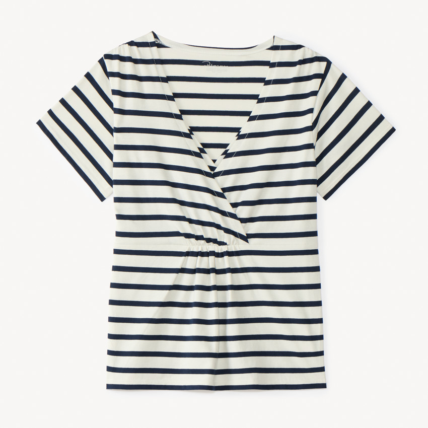 T-shirt marinière de grossesse et d'allaitement manches courtes 