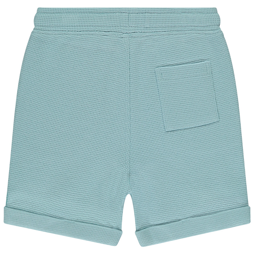 Bermuda en nid d'abeille avec patch dino pour bébé garçon 