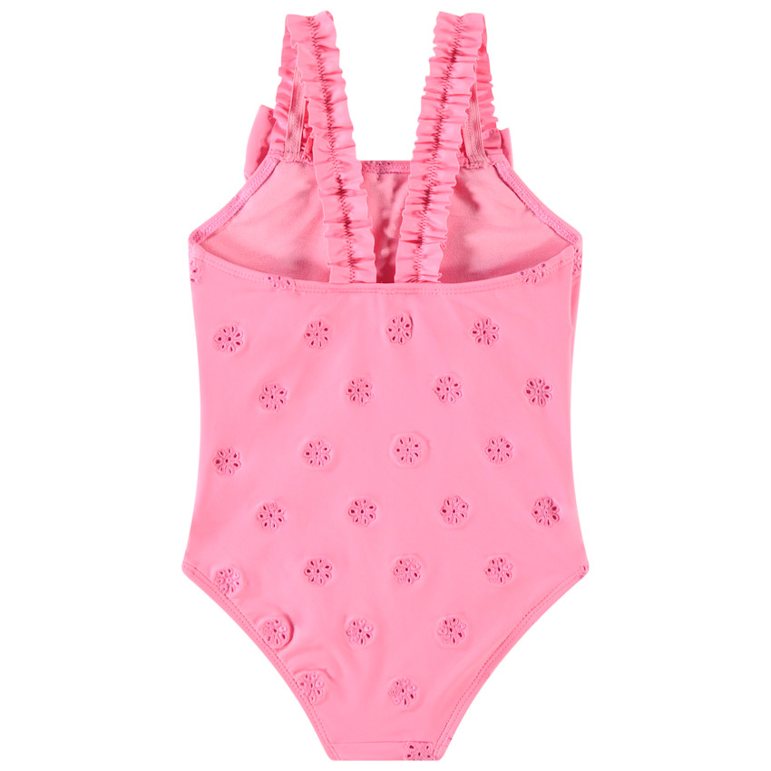 Maillot de bain 1 pièce avec broderies anglaises pour bébé fille 