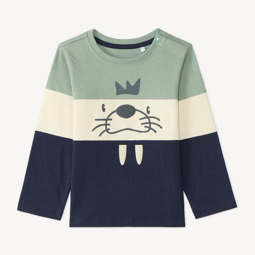 T-shirt manches longues bébé garçon print ludique fantaisie