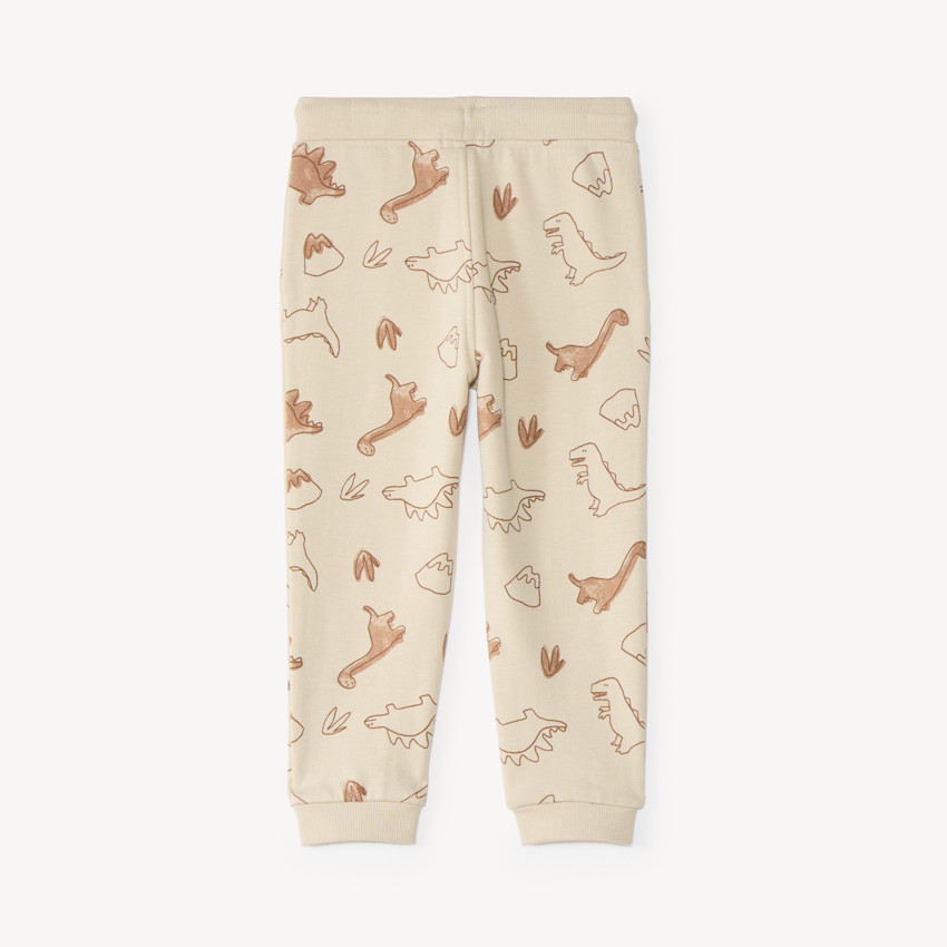 Pantalon jogging bébé en molleton motif dinosaure 