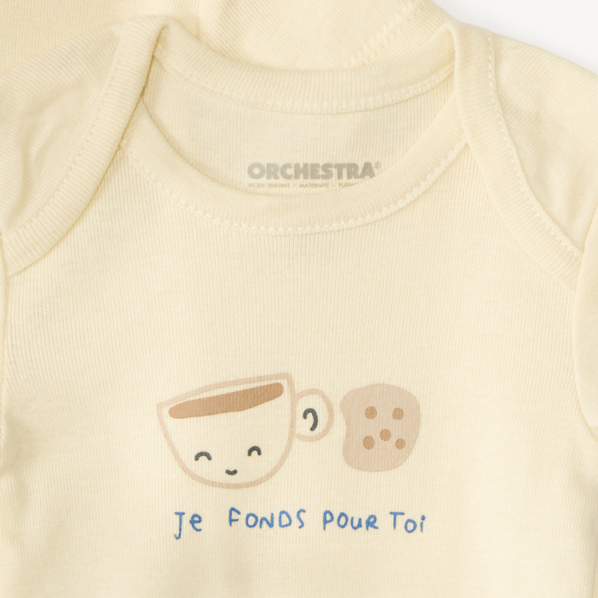 Lot de 7 bodies uni imprimé fantaisie pour bébé  
