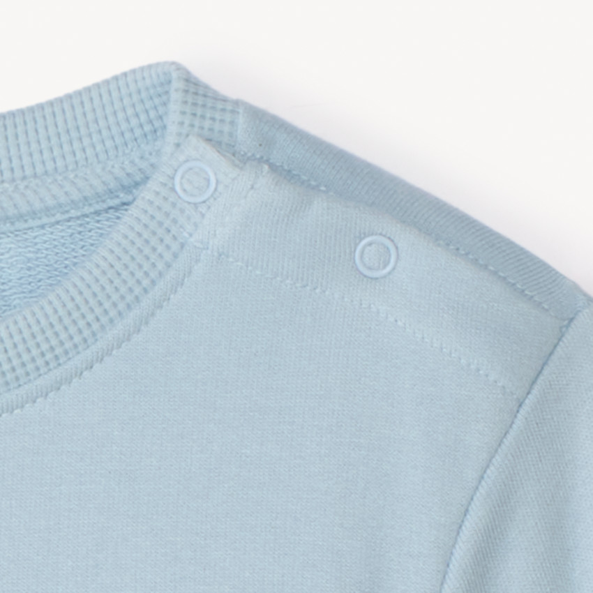 Sweat molleton printé et avec patch bouclette pour bébé garçon 