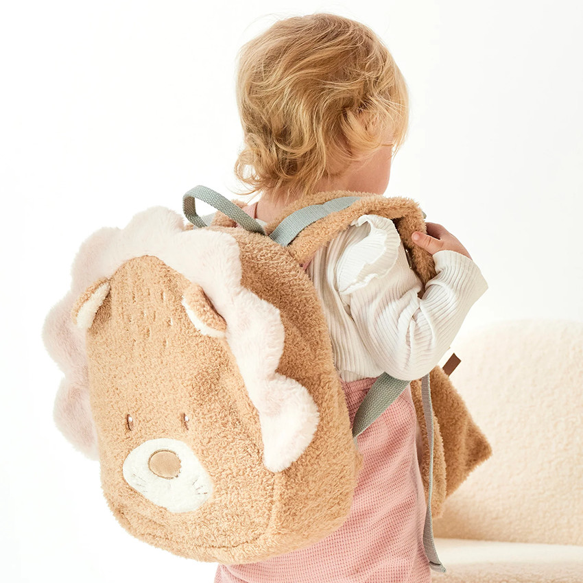 Sac à dos - Lion Teddy bouclette - caramel  