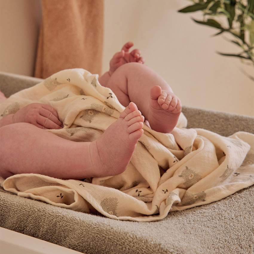 Lot de 2 langes en gaze 100 x 100 cm Fluffy 