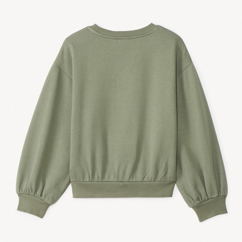 Sweat molleton oversize brodé pour fille 