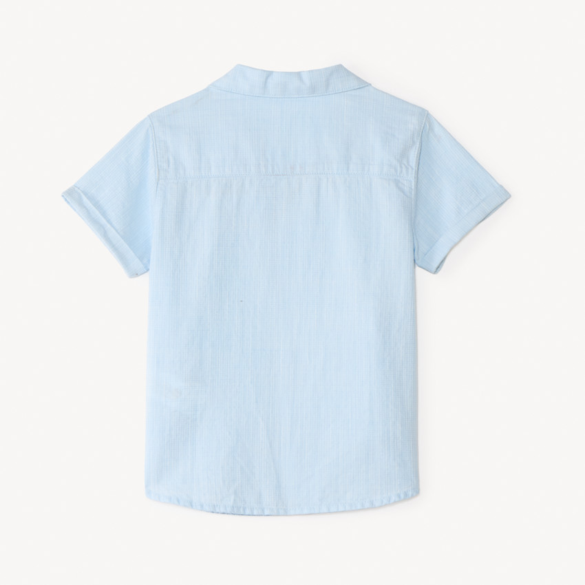 Chemise manches courtes en toile texturée pour bébé garçon 