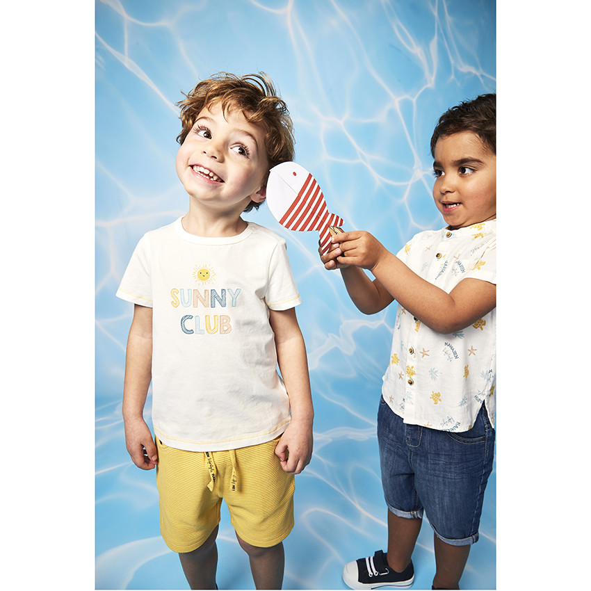 Chemise manches courtes imprimé fantaisie pour bébé garçon 