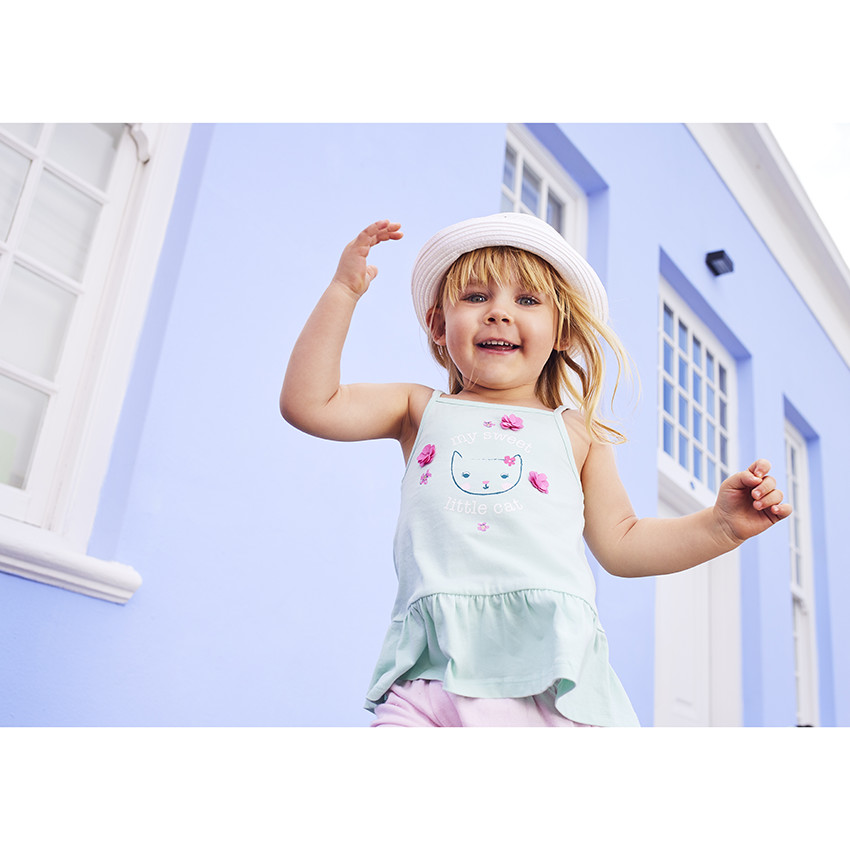 Ensemble 2 pièces avec patchs effet pétales 3D pour bébé fille 