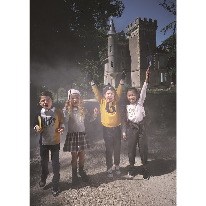 Bonnet en tricot à badge brodé Harry Potter 