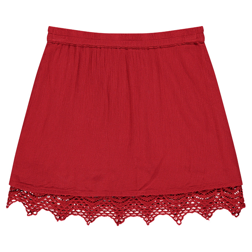 Junior - Jupe en crêpe et crochet 