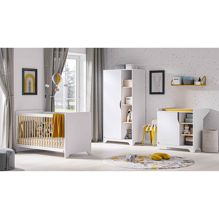 Lit Leaf 60 x 120 - Blanc / Bois 