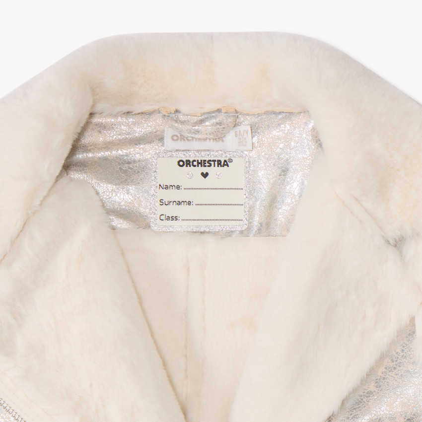 Veste sans manches contrecollée effet fourrure pour fille 