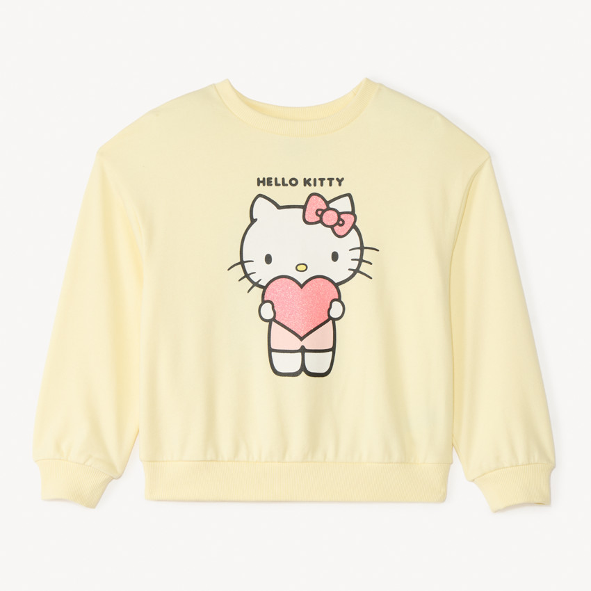 Sweat molleton oversize Hello Kitty pour fille