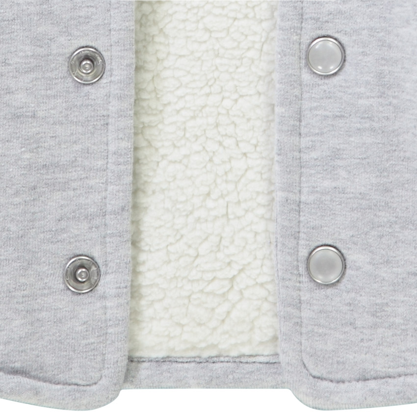 Gilet en molleton uni avec détails fantaisie pour bébé garçon 