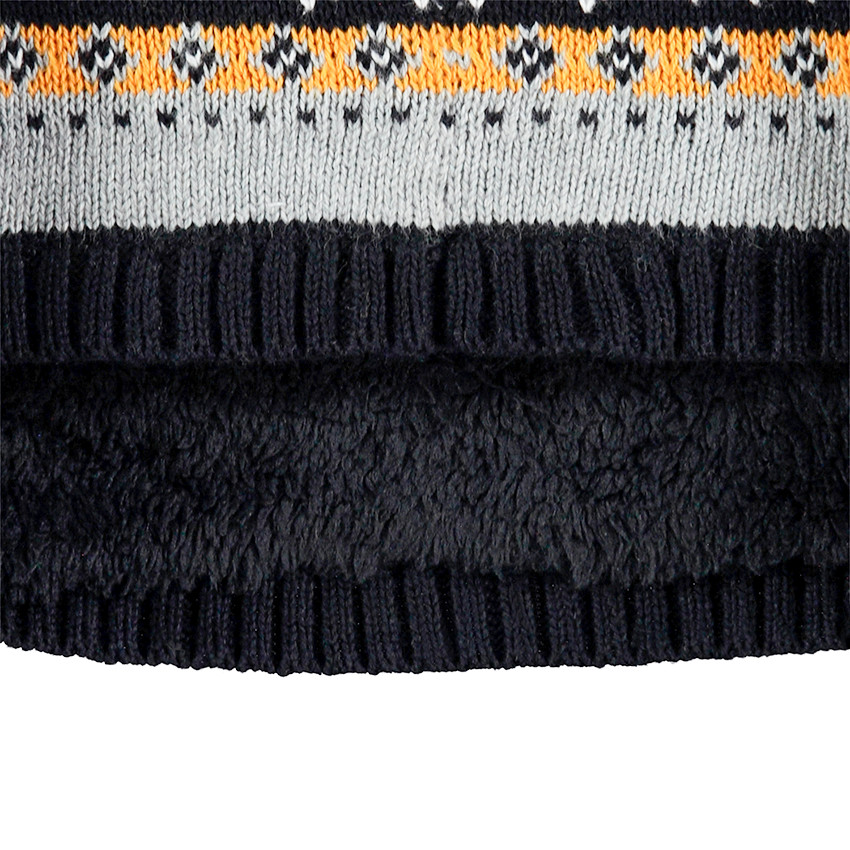 Snood en tricot avec motif jacquard et doublure en sherpa 