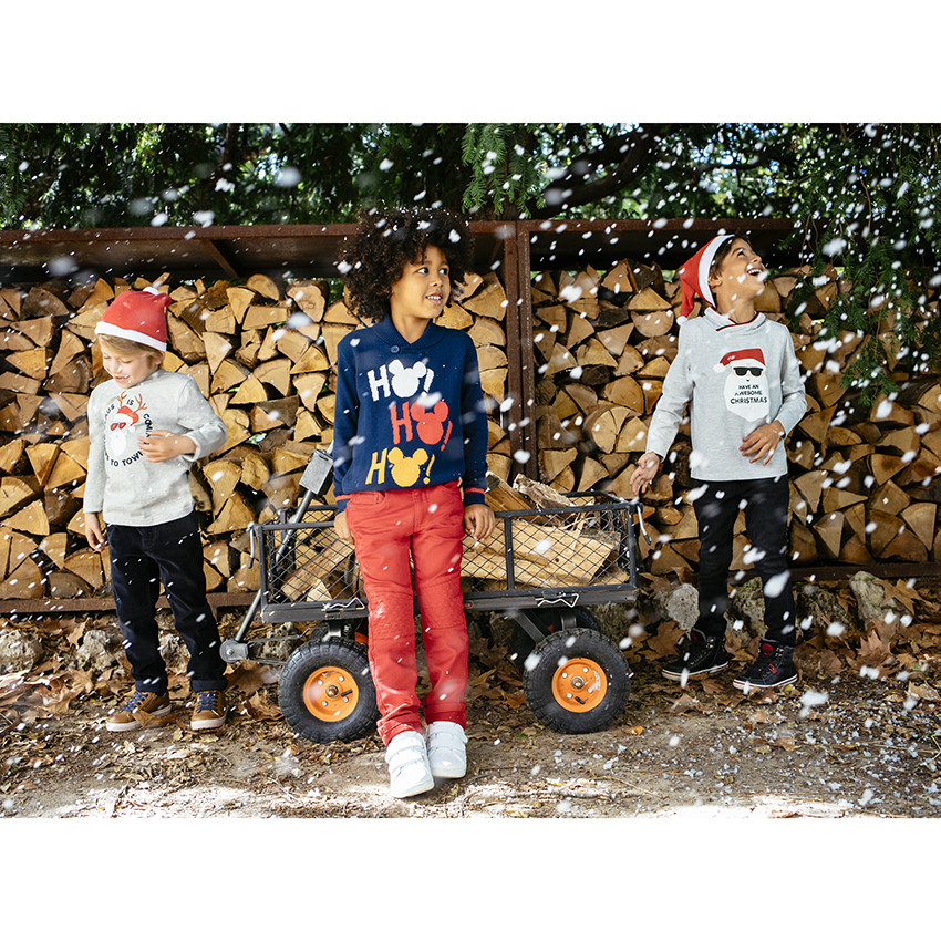 Pull Mickey Disney en tricot à col châle 