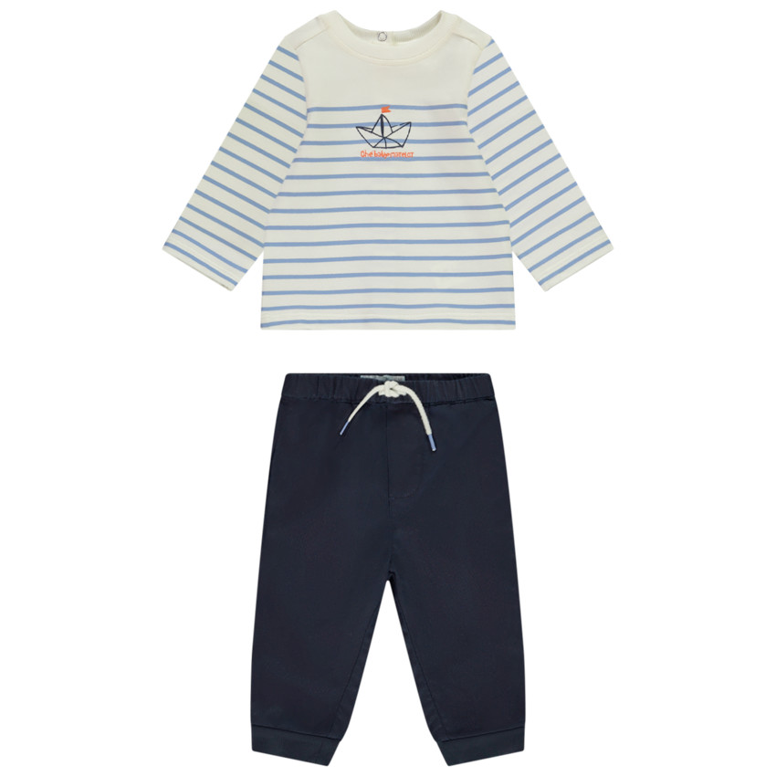 Ensemble long avec marinière pour bébé garçon