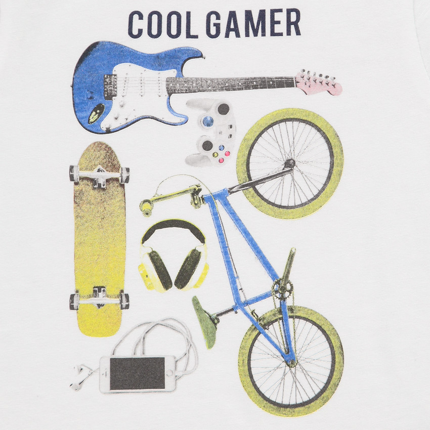 Ensemble t-shirt et bermuda print fantaisie pour enfant garçon 