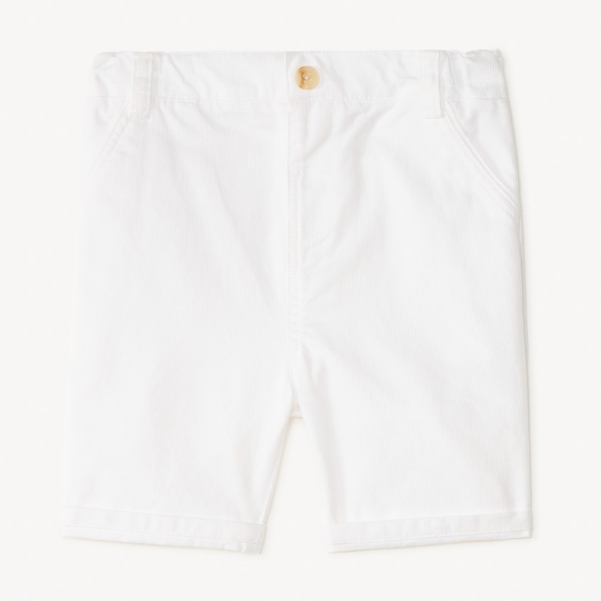 Bermuda style chino à fines rayures ton sur ton pour bébé garçon  