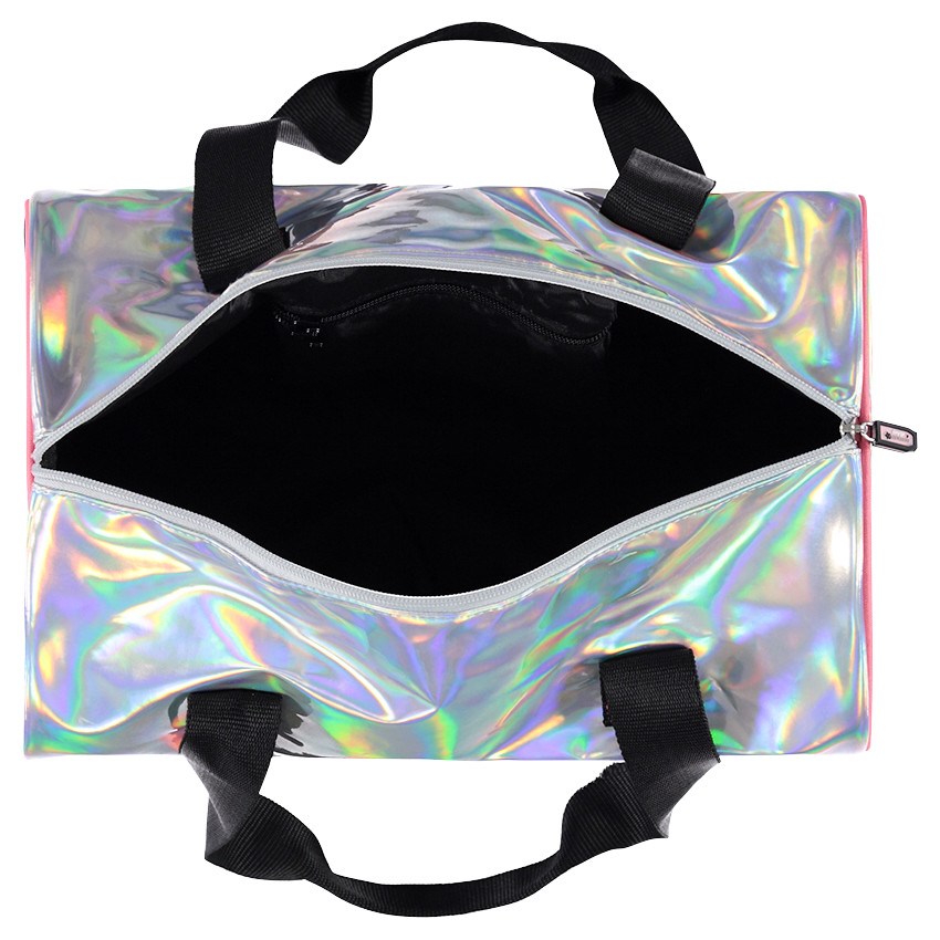 Sac de sport bowling iridescent avec motif et poche filet 